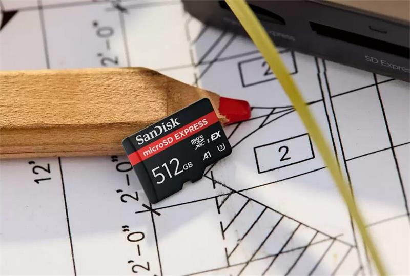 SanDisk Express 512GB microSD card 880/650MBps 