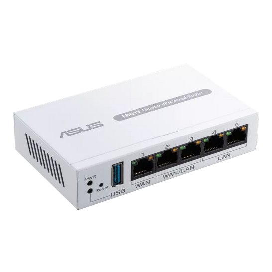 ASUS ExpertWiFi EBG15 Gigabit VPN wired router, Up to 3 WAN ethernet ports + 1 USB WAN 