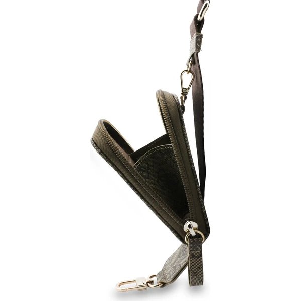 Guess Crossbody Popruh PU 4G Metal Logo + Peňaženka hnedý 