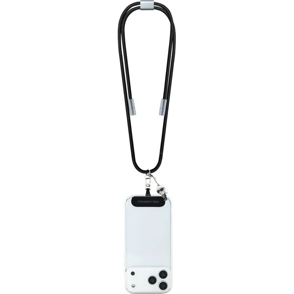 Karl Lagerfeld Ikonik Charm Popruh s Integrovaným Nabíjacím Káblom USB-C/USB-C Black čierny 