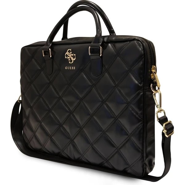 Guess PU Quilted 4G Metal Logo Taška na MacBook 15/16" čierna 