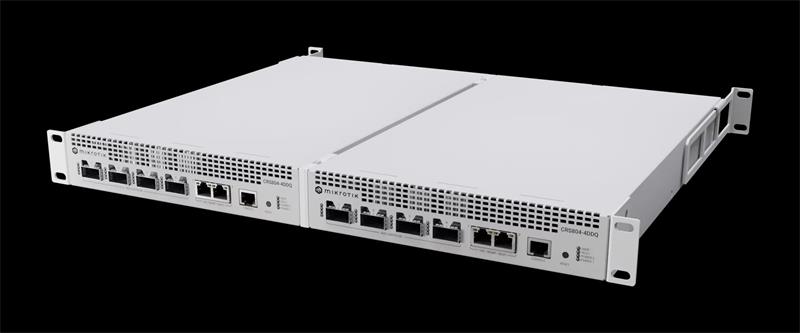 MIKROTIK RouterBOARD Cloud Router Switch CRS804-4DDQ-hRM + L6 (2GHz, 4GB RAM, 4x 400G QSFP56-DD, 2x10G, DualPS) 