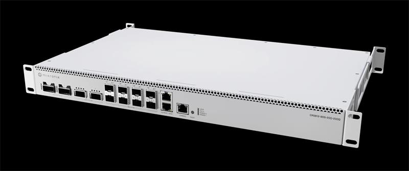 MIKROTIK RouterBOARD Cloud Router Switch CRS812-8DS-2DQ-2DDQ-RM (8x50G SFP56, 2x200G QSFP56,2x 400G QSFP56-DD, 2x10G) 