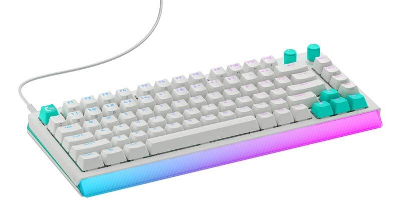 Logitech G512 X 75 - mechanická herná klávesnice, USB, hmatová, biela, US 