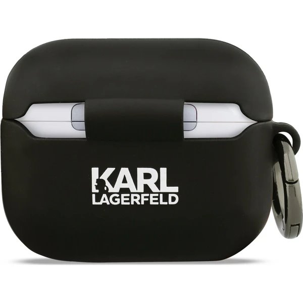 Karl Lagerfeld 3D Logo NFT Karl and Choupette Silikonové Púzdro pre AirPods 3 Pro čierne 