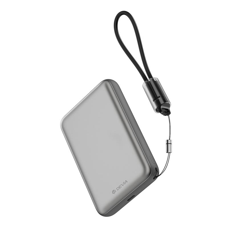 Devia powerbank Ultra12 Magnetic Wireless 10.000 mAh PD 22.5W - Gray 