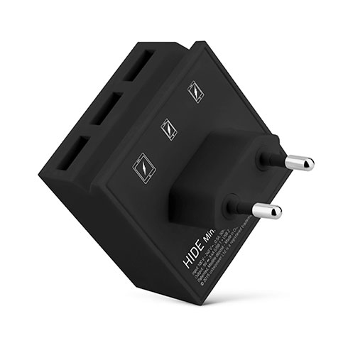 USBePower Hide Mini 3-in-1 wall charger - Black 