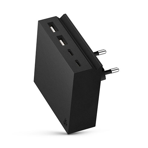 USBePower Hide Mini 27W 4-in-1 wall charger - Black 