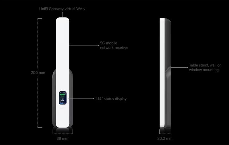 Ubiquiti UniFi 5G Backup    5G backup router 2xSIM/eSIM, POE - indoor 