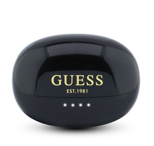 Guess Metallic Finish Classic Logo OWS Bezdrôtové Slúchadlá čierne 