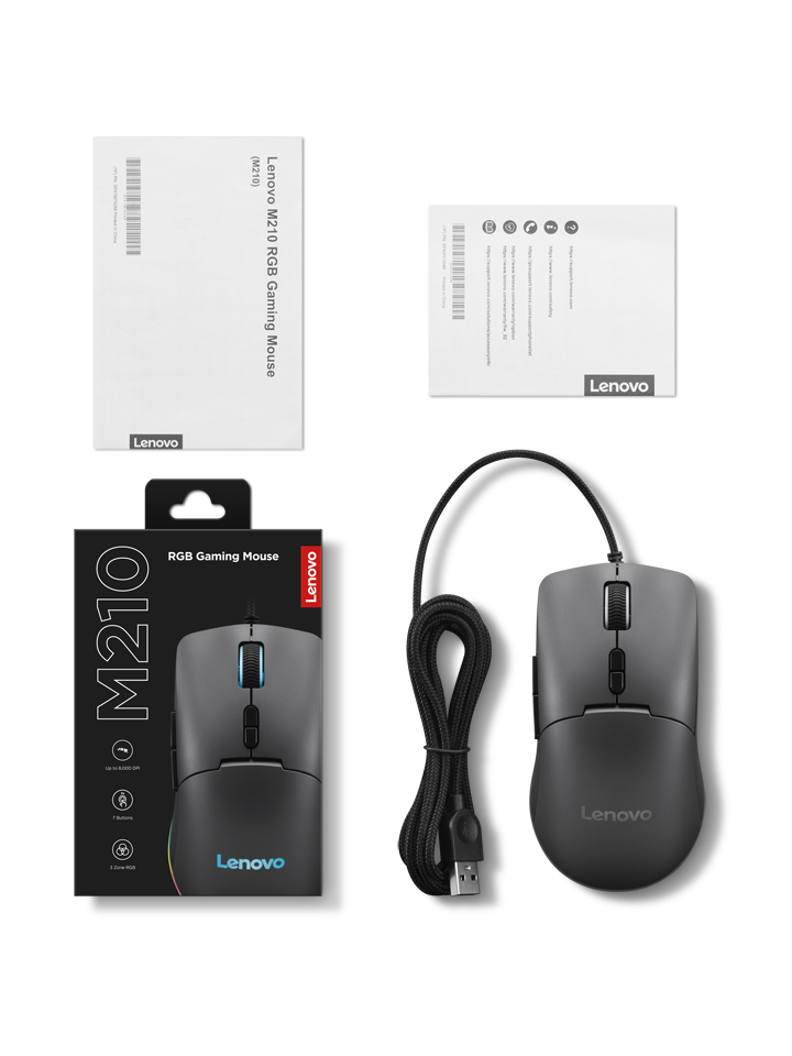 Lenovo M210 RGB Gaming Mouse Black 