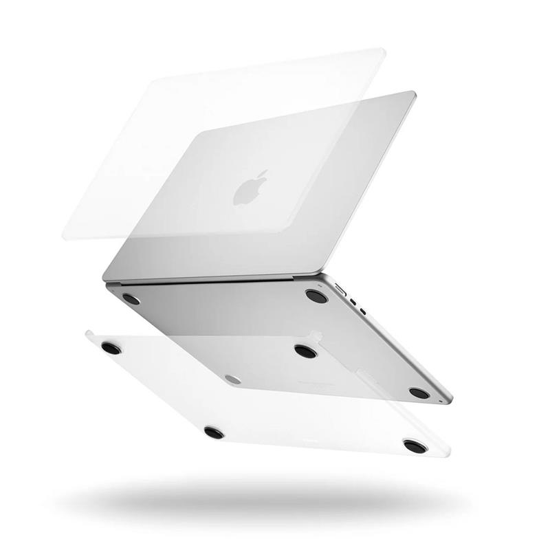 Pipetto kryt Hardshell Clear Case pre Macbook Air 13" M2//M3/M4/M5 - Frosted  Clear 