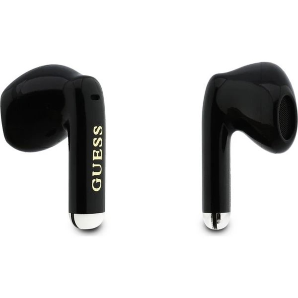 Guess Gold Line Glossy Classic Logo TWS Bezdrôtové Slúchadlá čierne 