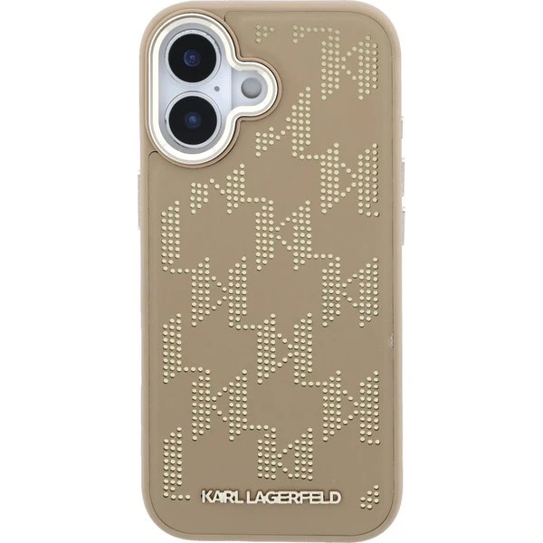 Karl Lagerfeld PU Perforated Monogram MagSafe MagSafe kryt iPhone 17 hnedý 