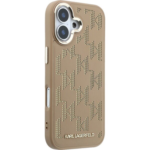 Karl Lagerfeld PU Perforated Monogram MagSafe MagSafe kryt iPhone 17 hnedý 