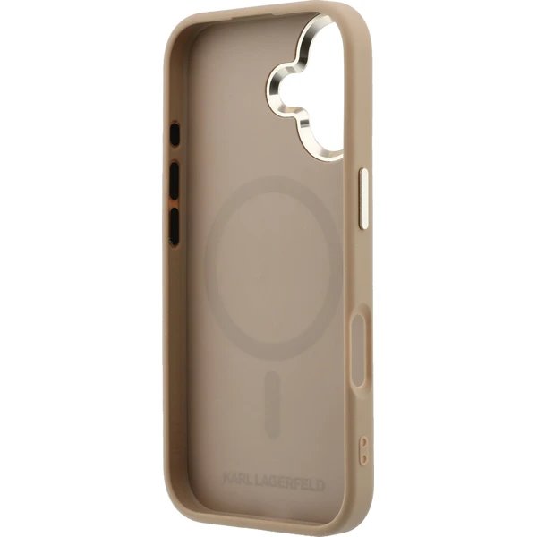Karl Lagerfeld PU Perforated Monogram MagSafe MagSafe kryt iPhone 17 hnedý 