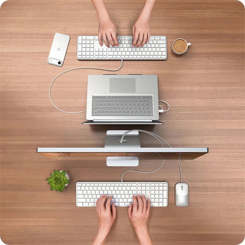 Satechi klávesnica + myš Slim CLX3 Wired Combo - Silver 