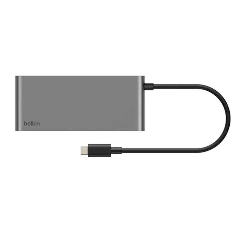 Belkin Connect 7-Port USB-C Hub with Dual USB-C Ports - Space Gray 