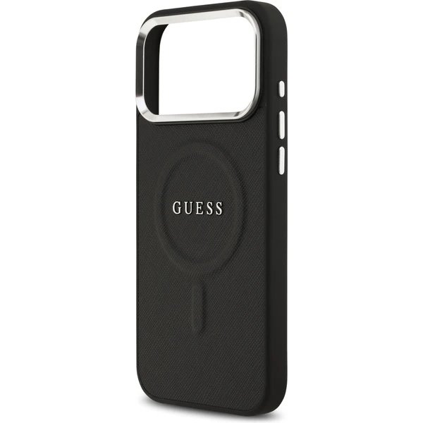 Guess PU Saffiano MagSafe kryt iPhone 17 Pro Max čierny  