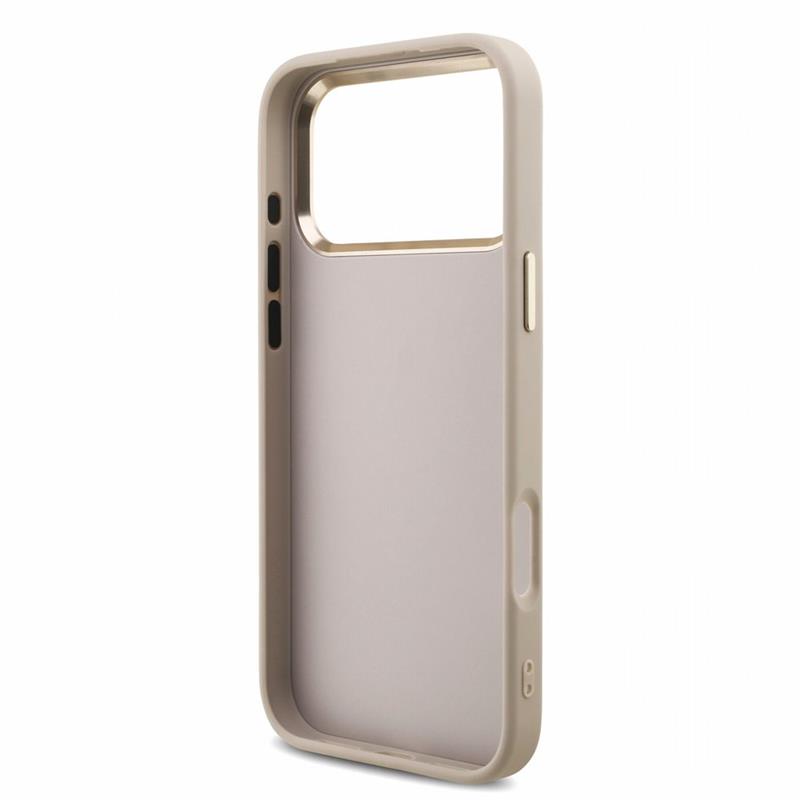 Guess PU 4G Metal Logo Strap kryt iPhone 18 Pro Max ružový 
