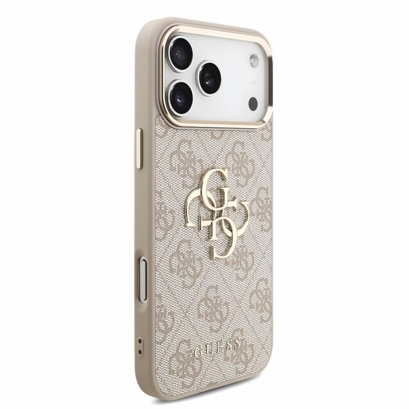 Guess PU 4G Metal Logo Strap kryt iPhone 18 Pro ružový 