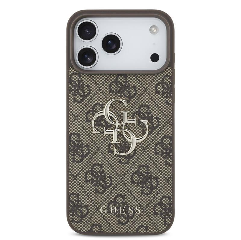 Guess PU 4G Metal Logo kryt iPhone 18 Pro hnedá 