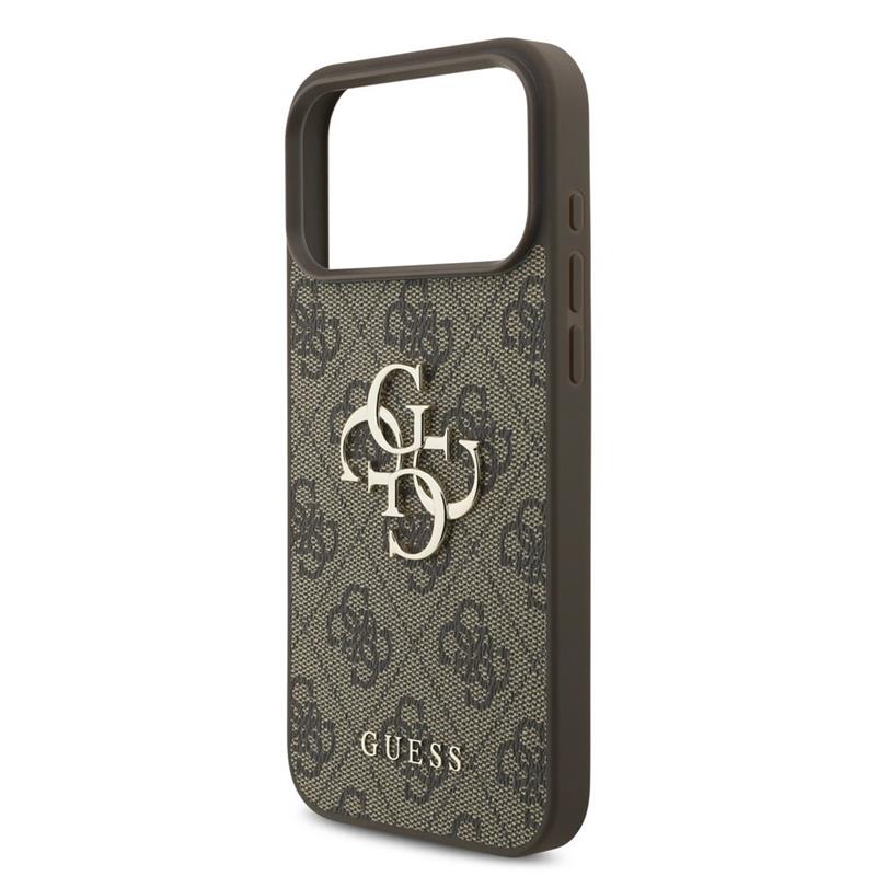 Guess PU 4G Metal Logo kryt iPhone 18 Pro hnedá 
