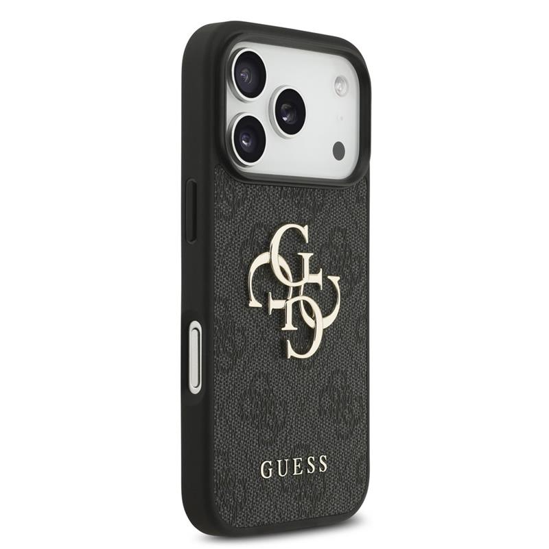 Guess PU 4G Metal Logo kryt iPhone 18 Pro šedá 