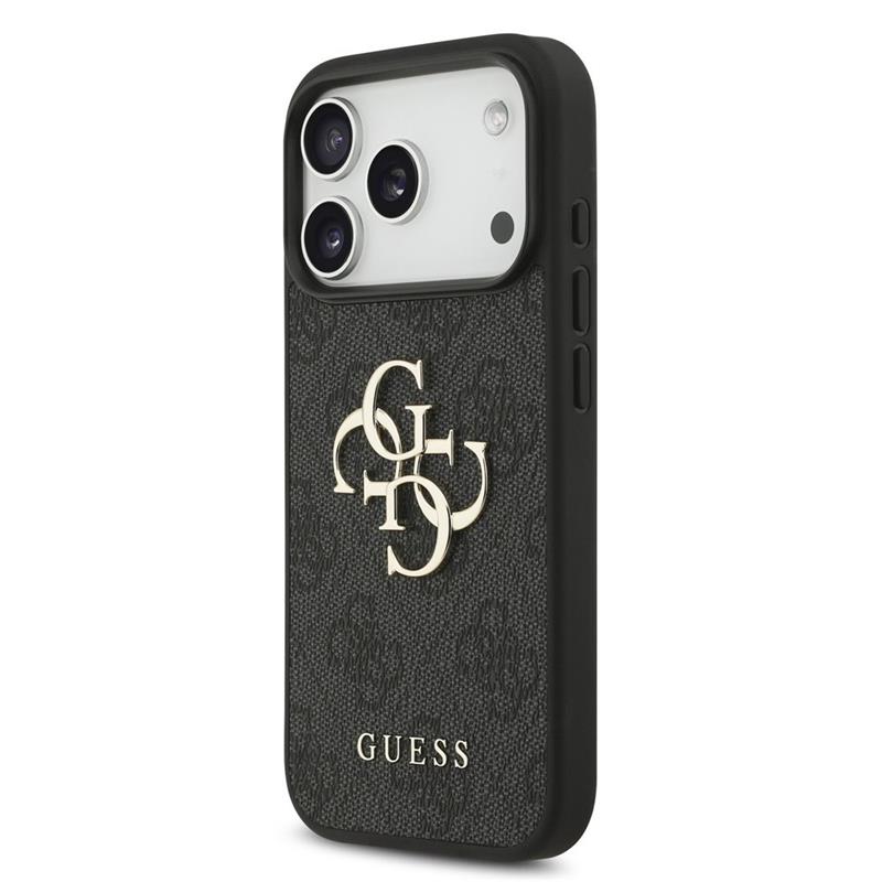 Guess PU 4G Metal Logo kryt iPhone 18 Pro Max šedá 