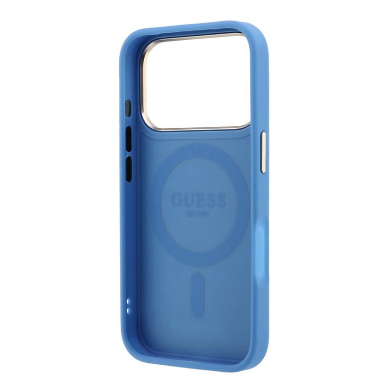 Guess PU 4G Ring Stand MagSafe kryt iPhone 18 Pro modrý 