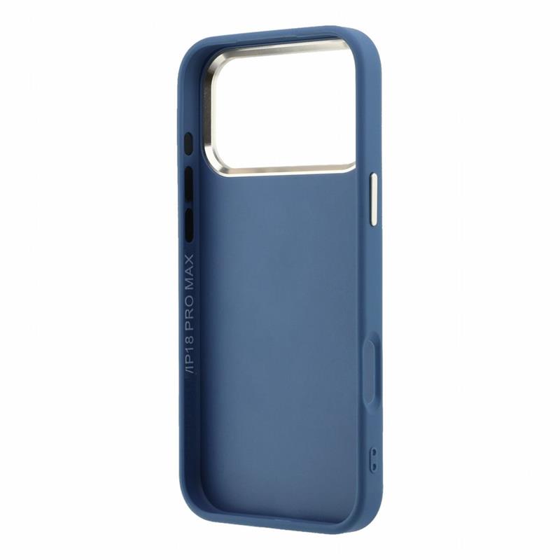 Guess PU 4G Resin Metal Logo kryt iPhone 18 Pro modrý 