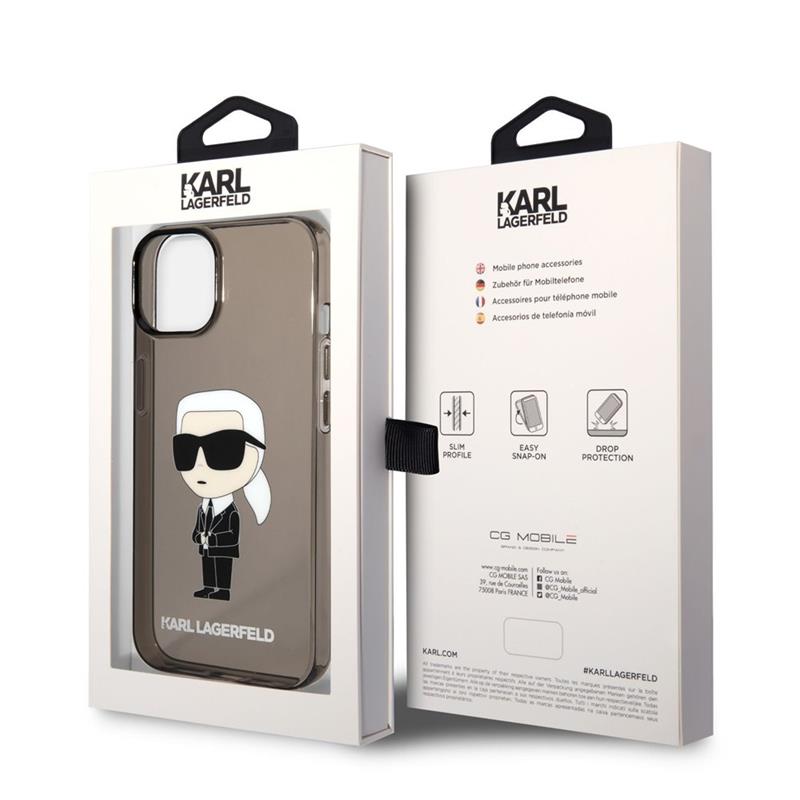 Karl Lagerfeld IML Ikonik NFT kryt iPhone 14 Plus čierny 