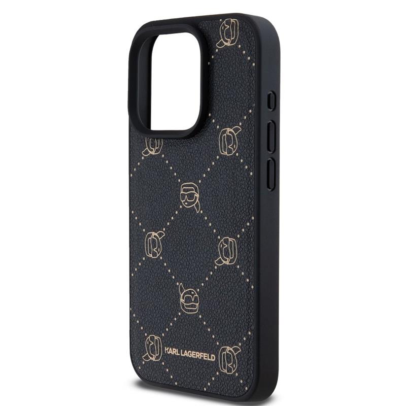 Karl Lagerfeld PU Karl Heads Pattern Magsafe kryt iPhone 15 Pro Max čierny 