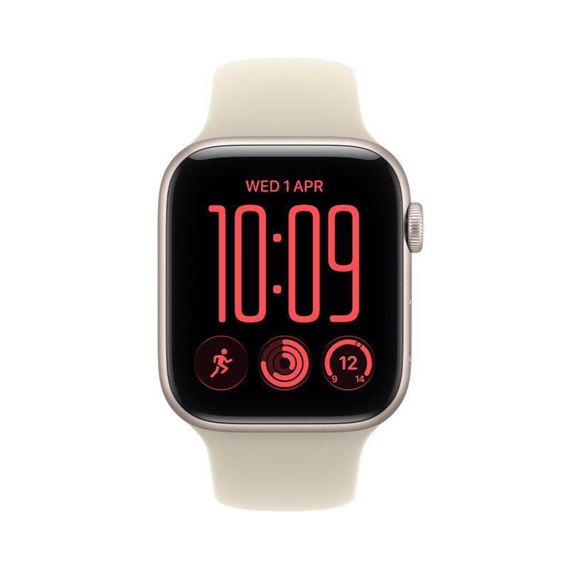 Apple Watch SE 3 GPS + Cellular 40mm Starlight Aluminium Case with Sand Sport Band - M/L 