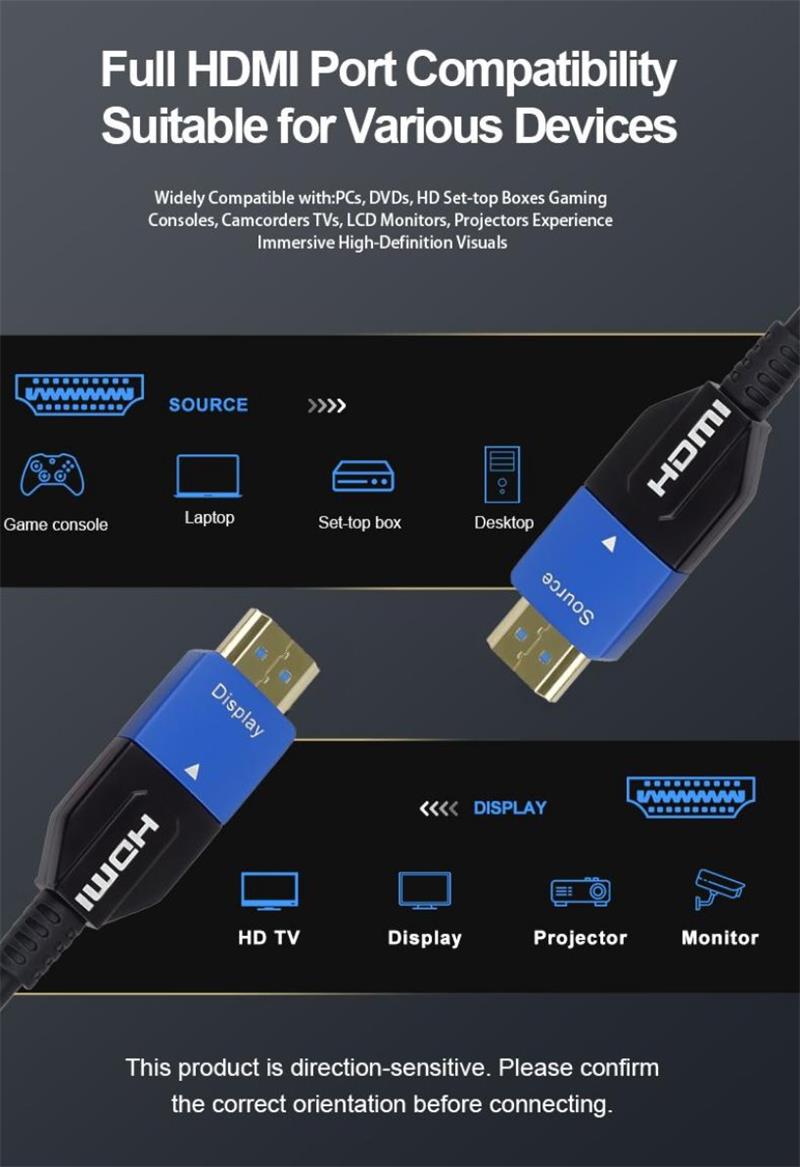PremiumCord Ultra High Speed HDMI 2.1 optický fiber kabel 8K@60Hz 4K@120Hz, pozlátený 25m 