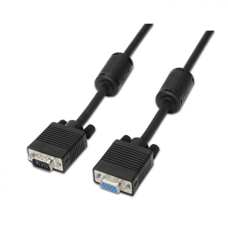 OEM Kábel predlžovací HQ(Coax) 2x ferrit, SVGA, DDC2, 3xCoax+8žil, 5m 