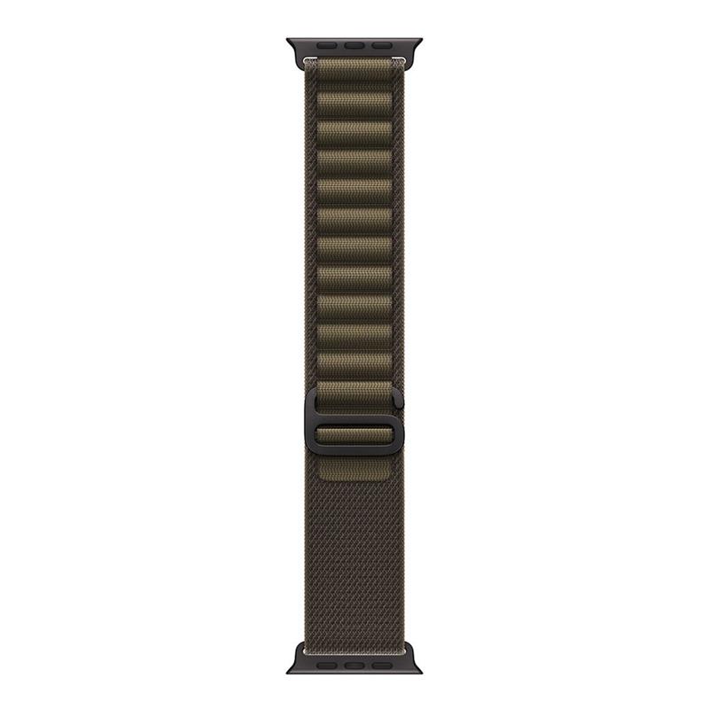 Apple Watch 49mm Dark Olive Alpine Loop - Medium - Black Titanium Finish 