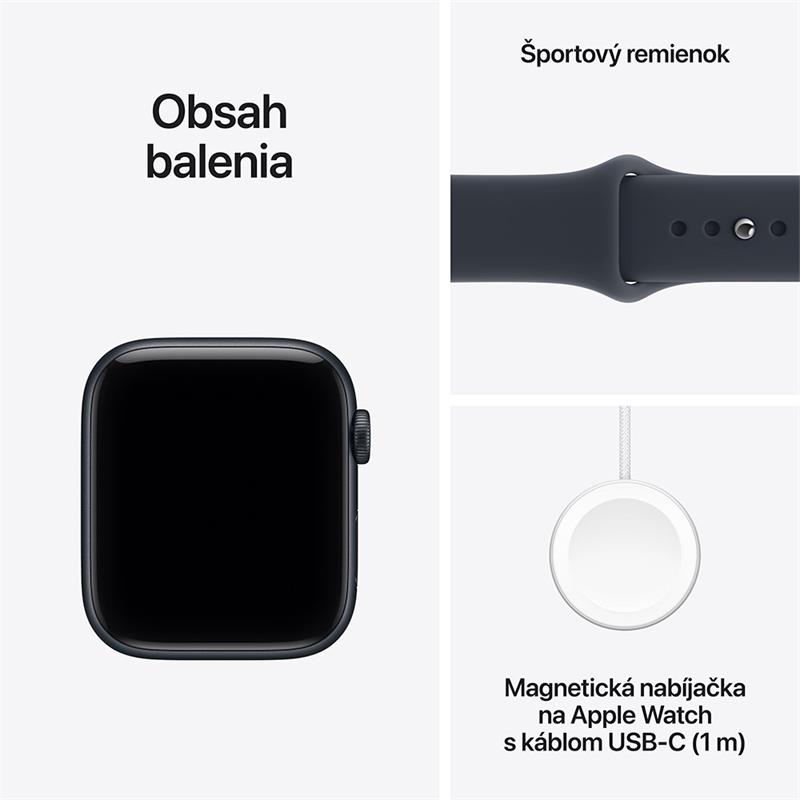 Apple Watch SE 3 GPS + Cellular 44mm Midnight Aluminium Case with Navy Blue Sport Band - M/L 