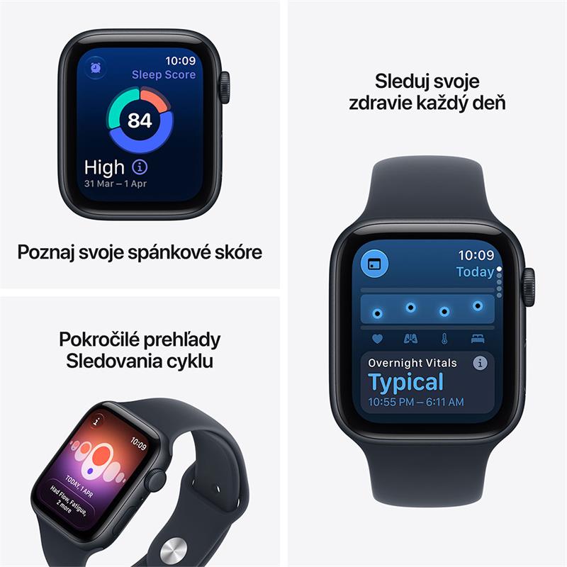 Apple Watch SE 3 GPS 44mm Starlight Aluminium Case with Sand Sport Band - S/M 