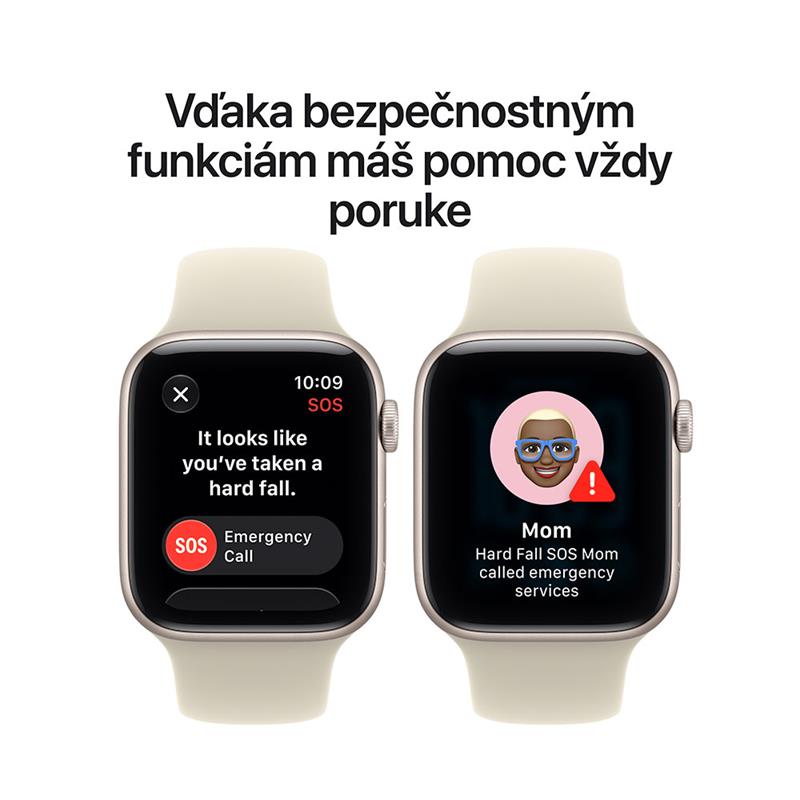 Apple Watch SE 3 GPS + Cellular 40mm Starlight Aluminium Case with Sand Sport Band - M/L 