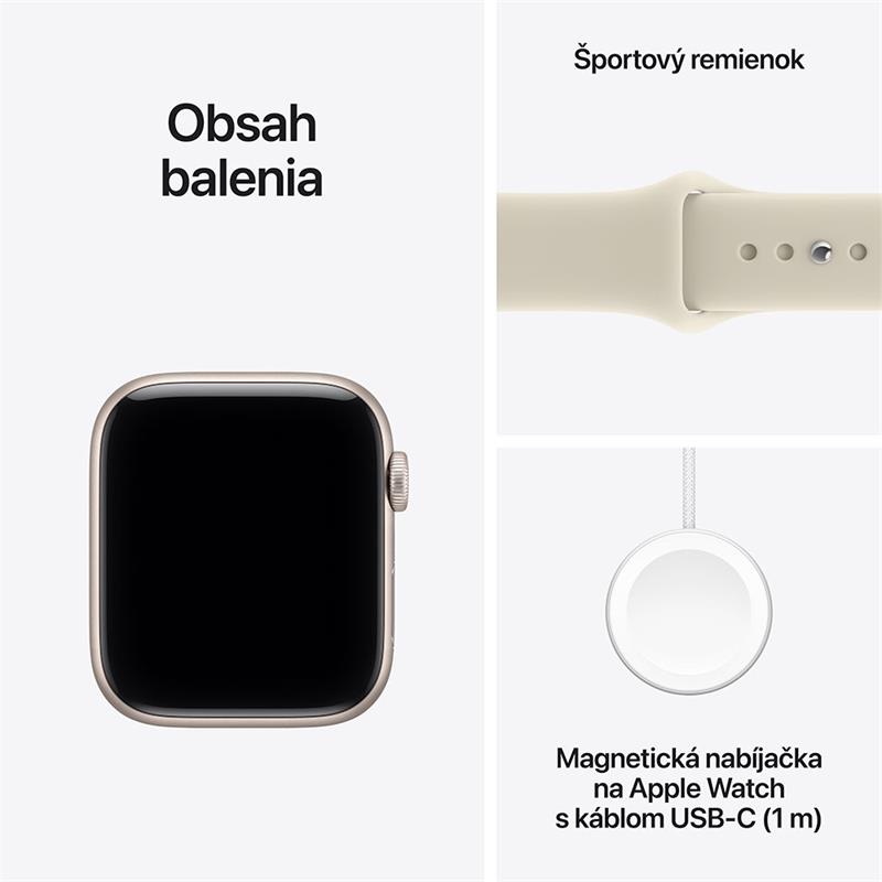 Apple Watch SE 3 GPS + Cellular 40mm Starlight Aluminium Case with Sand Sport Band - M/L 