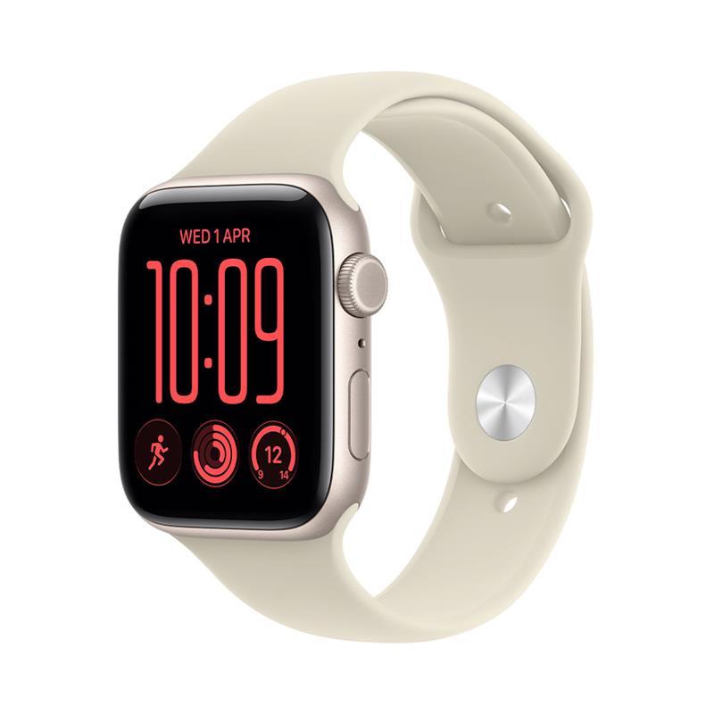 Apple Watch SE 3 GPS + Cellular 40mm Starlight Aluminium Case with Sand Sport Band - M/L 