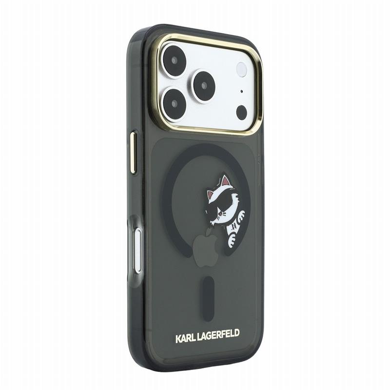Karl Lagerfeld IML Choupette Peekaboo Magsafe kryt iPhone 18 Pro čierna 