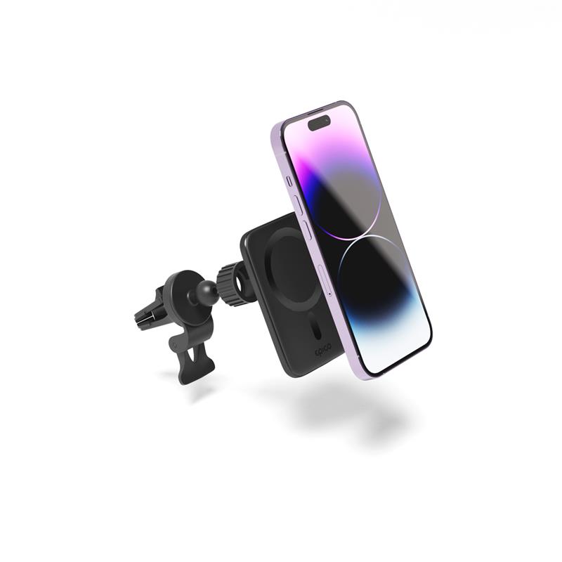 iStores by Epico Ultrathin Wireless Car Charger - MagSafe compatible - Čierna *Poškodený obal* 