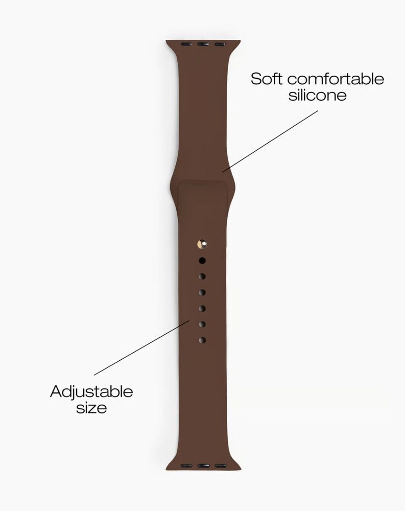 iDeal Silicone Watch Band 38/40/41/42 S-M Mocha Mousse *Poškodený obal* 