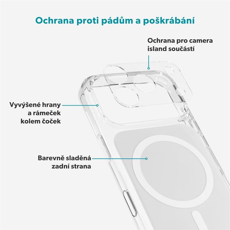 Epico Tile Mag+ Case iPhone 17 Pro Qi2 & MagSafe - biela (dierky na šnurku + camera island protector)  *Poškodený obal* 