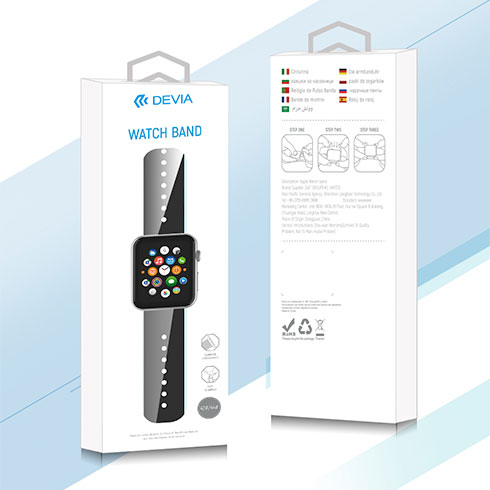 Devia Apple Watch Deluxe Series Sport Band 44/45/46mm - Black 