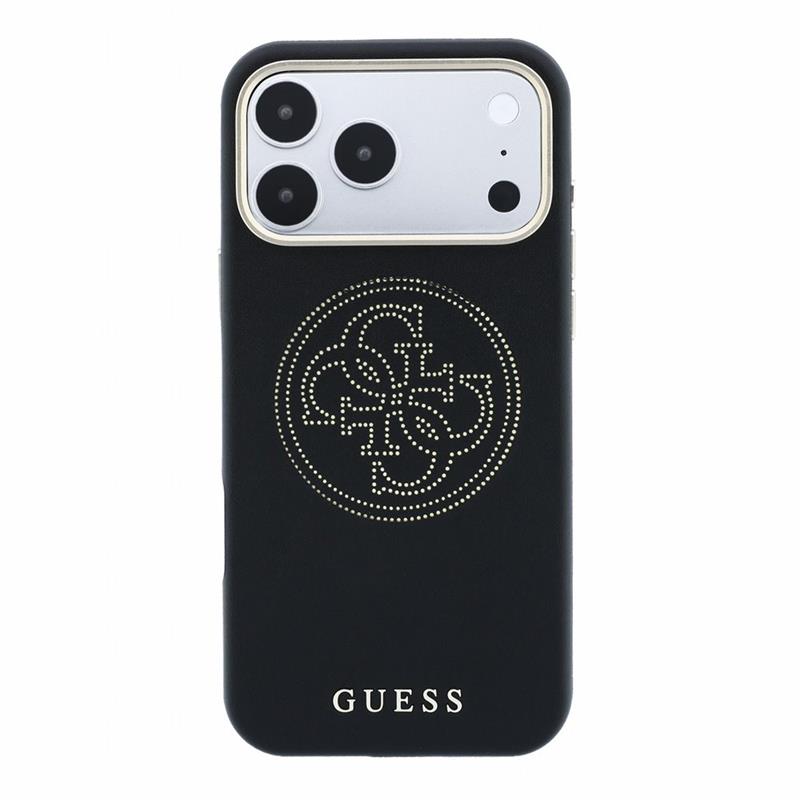 Guess PU Semi Wrap Perforated 4G Logo MagSafe kryt iPhone 18 Pro Max čierny 