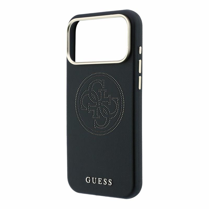 Guess PU Semi Wrap Perforated 4G Logo MagSafe kryt iPhone 18 Pro Max čierny 