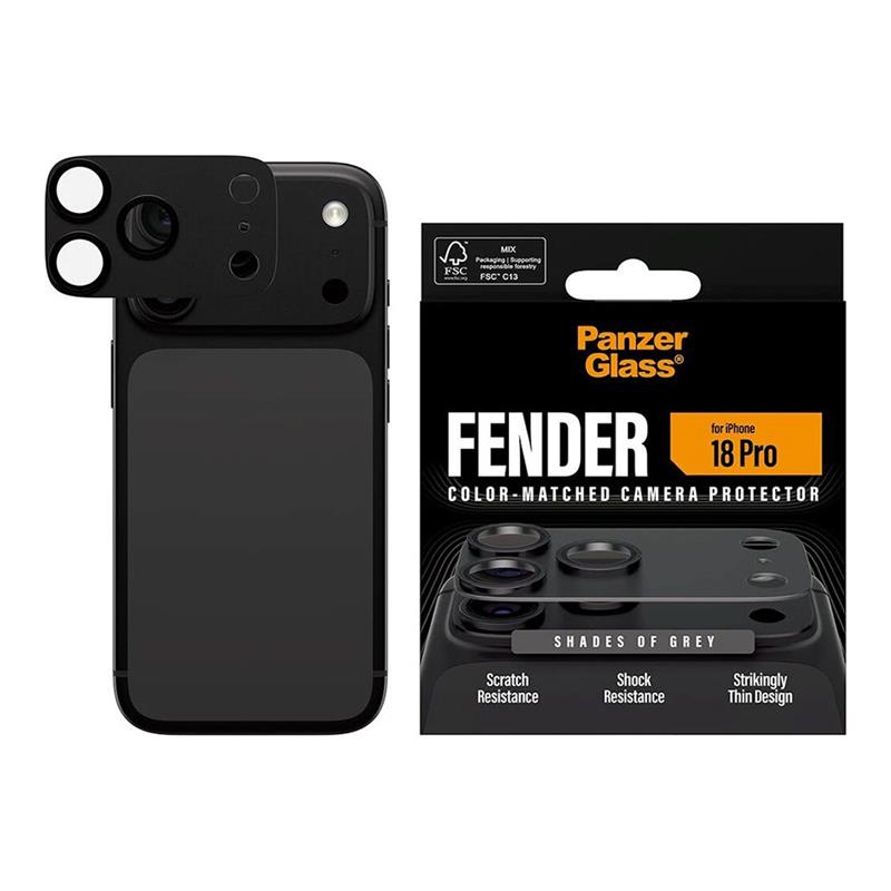 PanzerGlass Fender Camera Protection pre iPhone 18 Pro - Shades of Gray 